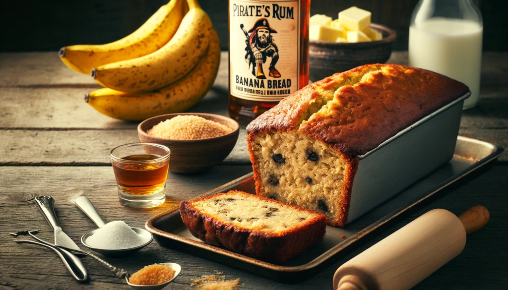 Pirate's Rum-Soaked Banana Bread