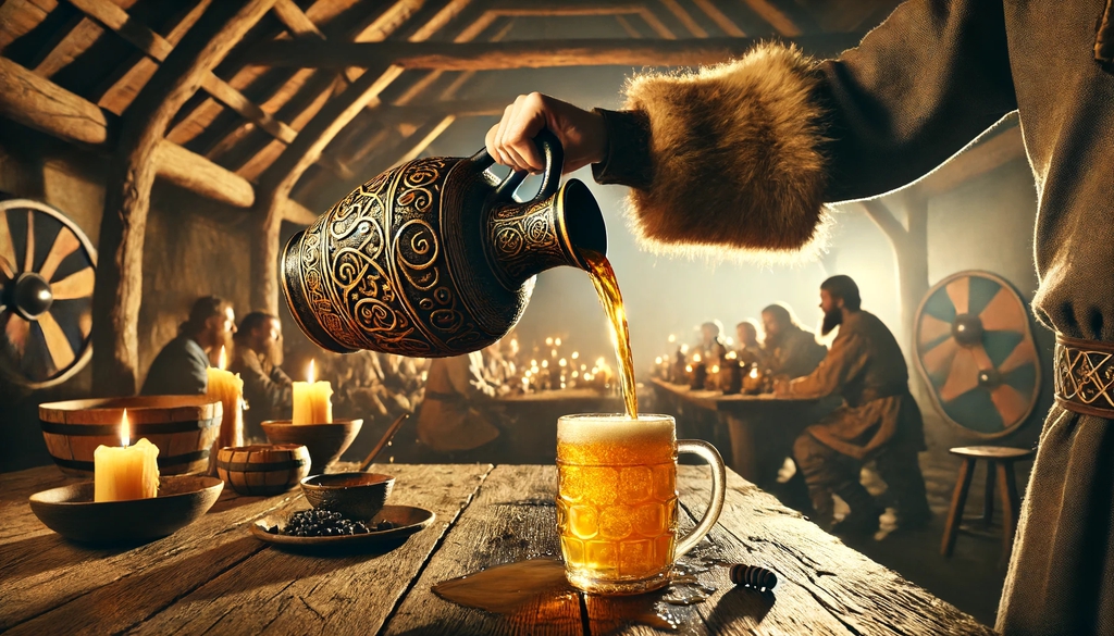 Serving Viking's Honey Mead